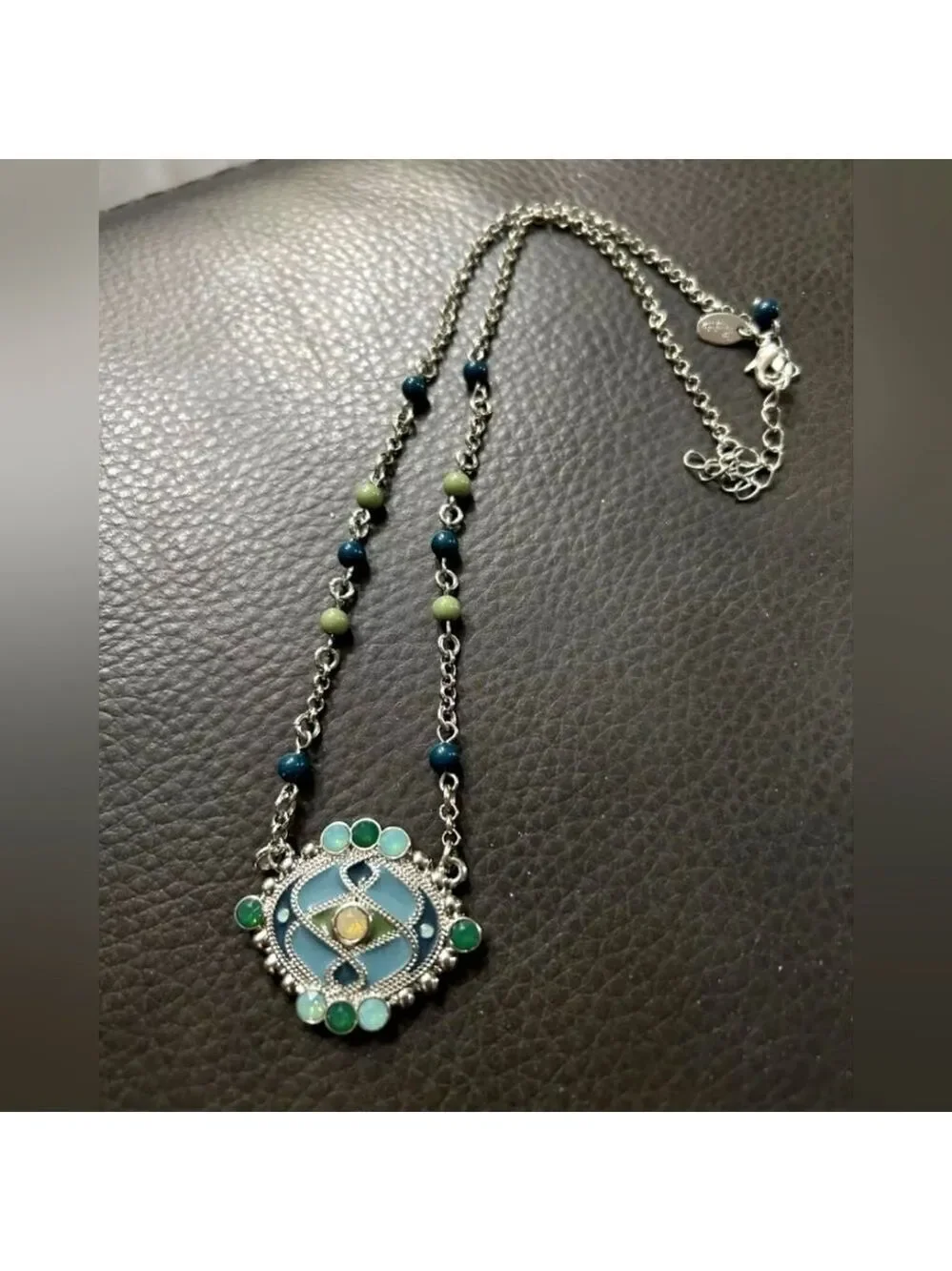 Green And Blue Lia Sophia Necklace - Picture 1 of 12
